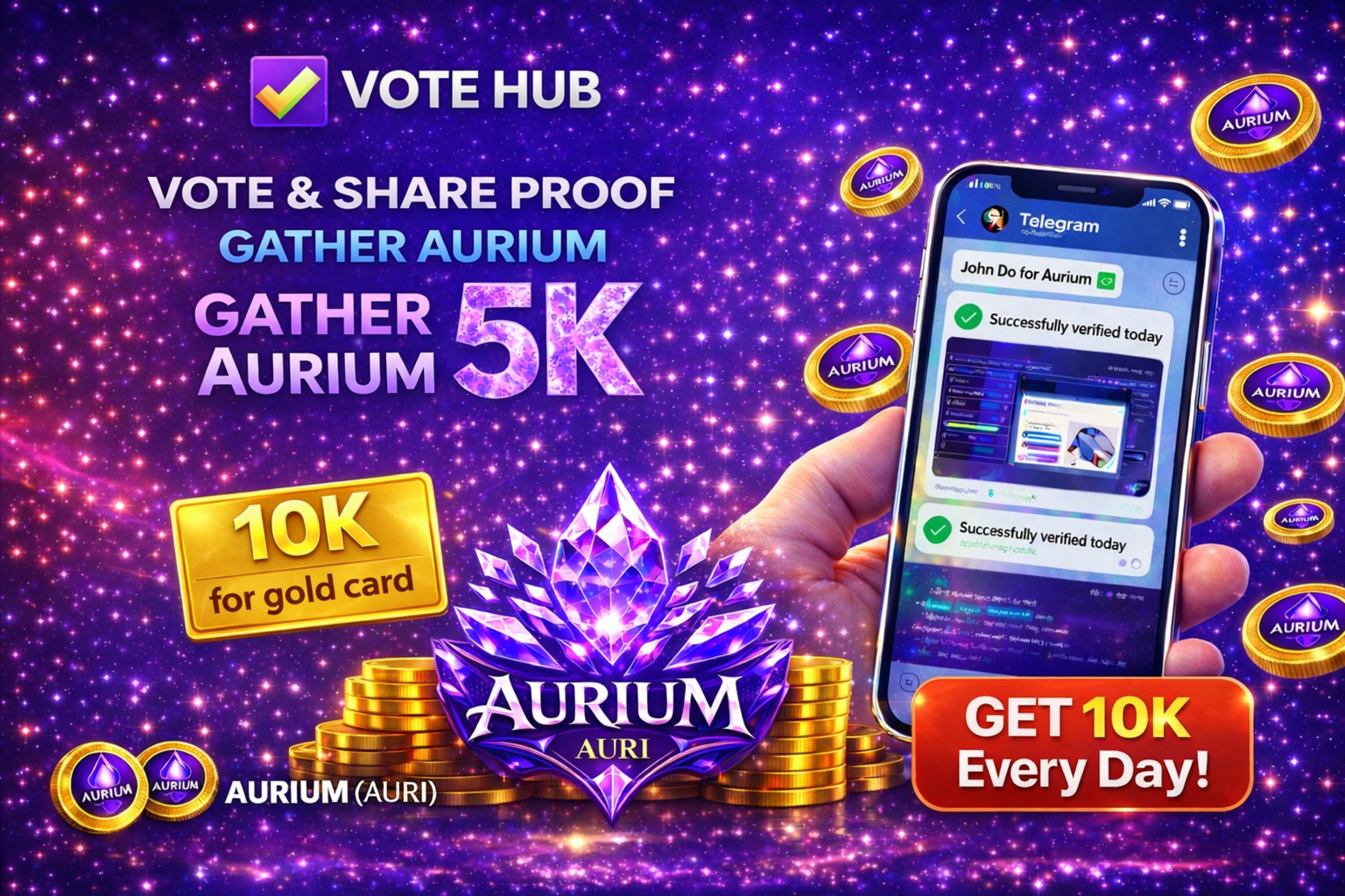 VoteHub promo banner — regular mode